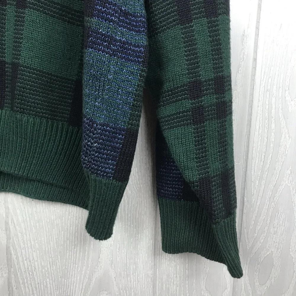 Vintage Nautica classic green and blue plaid sweater 90’s - Picture 2 of 5